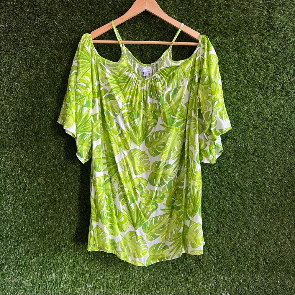 Mud Pie Coverup Swim Tropical Cold Shoulder